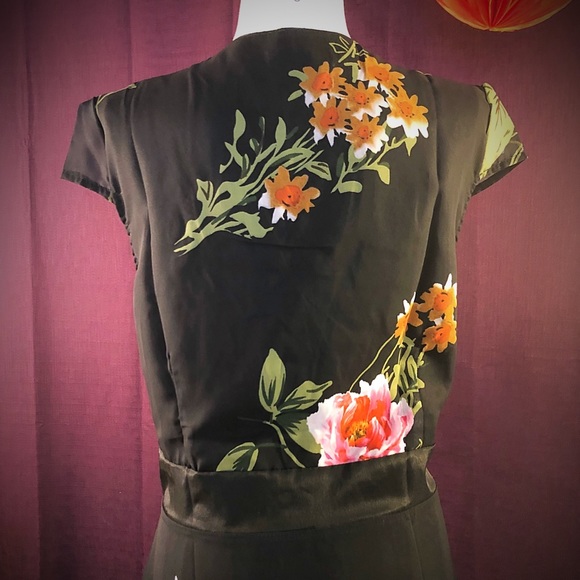 OC Order Plus, Black Floral Dress, NWT - Picture 5 of 8